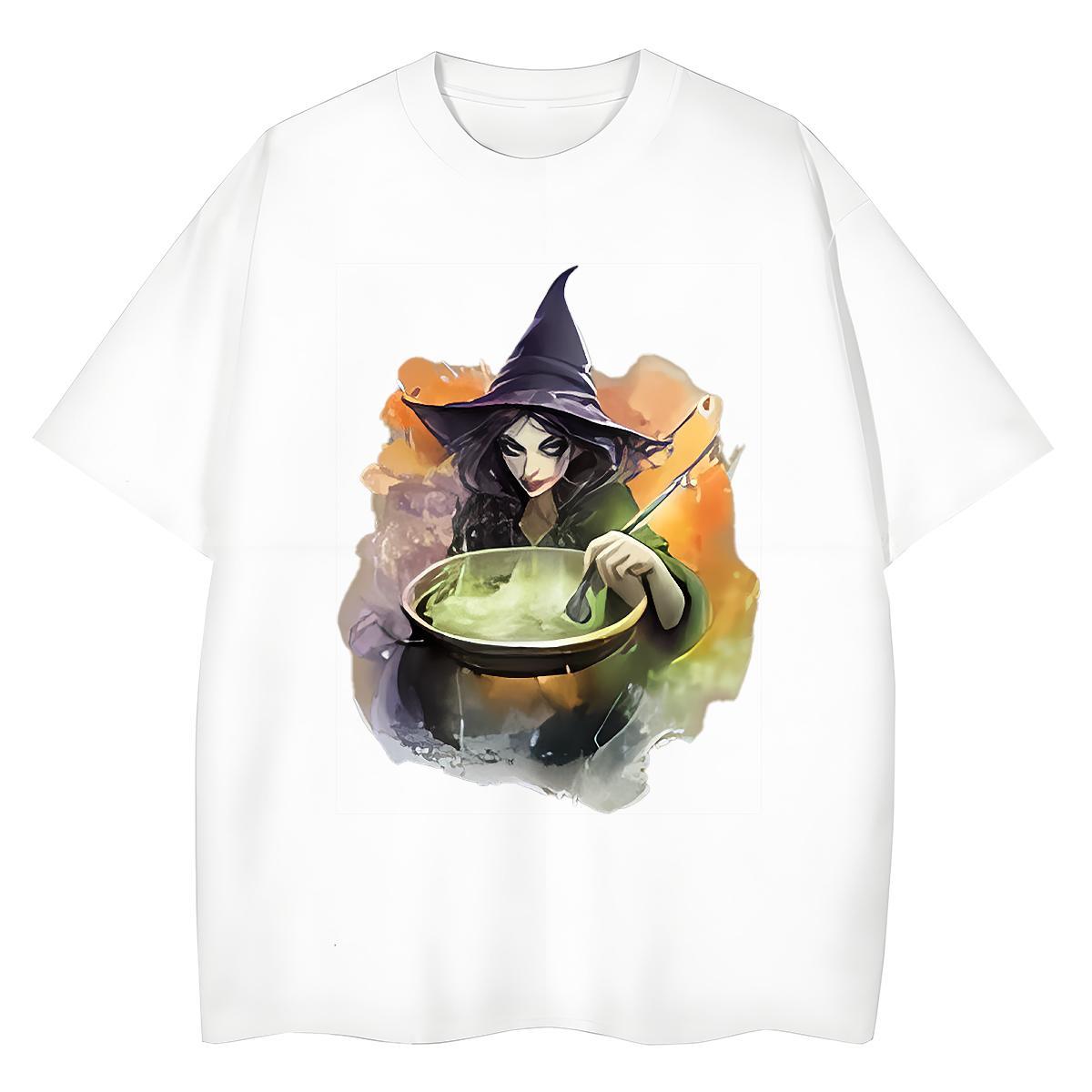 Loose Mens T Shirts halloween Short Sleeve Soft Casual Daily Wear Skull 100% Cotton 230g Tshirt for Man Woman Stylist Tops