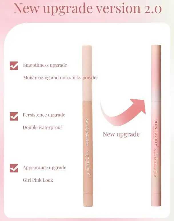 DIJIA Matte Shadow Double Head Highlight Eyeliner Gel Outline Natural Eye Makeup Brighten Eyeshadow Aegyosal Pencil Shimmer Y240813