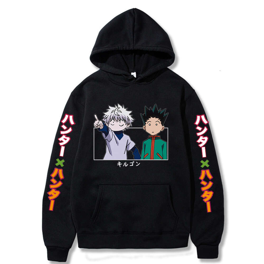 Hunter X Japan Anime Men Women Hoodies Haruku Gon Killua Print Plus Size Sweatshirt Unisex Autumn Winter Streetwear
