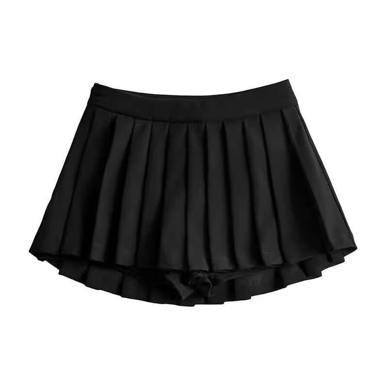 Mini Sexy Women Y2K Streetwear High Waist Pleated Skirt Korean Preppy Student Fashion Black White Tennis A Line Skirts s