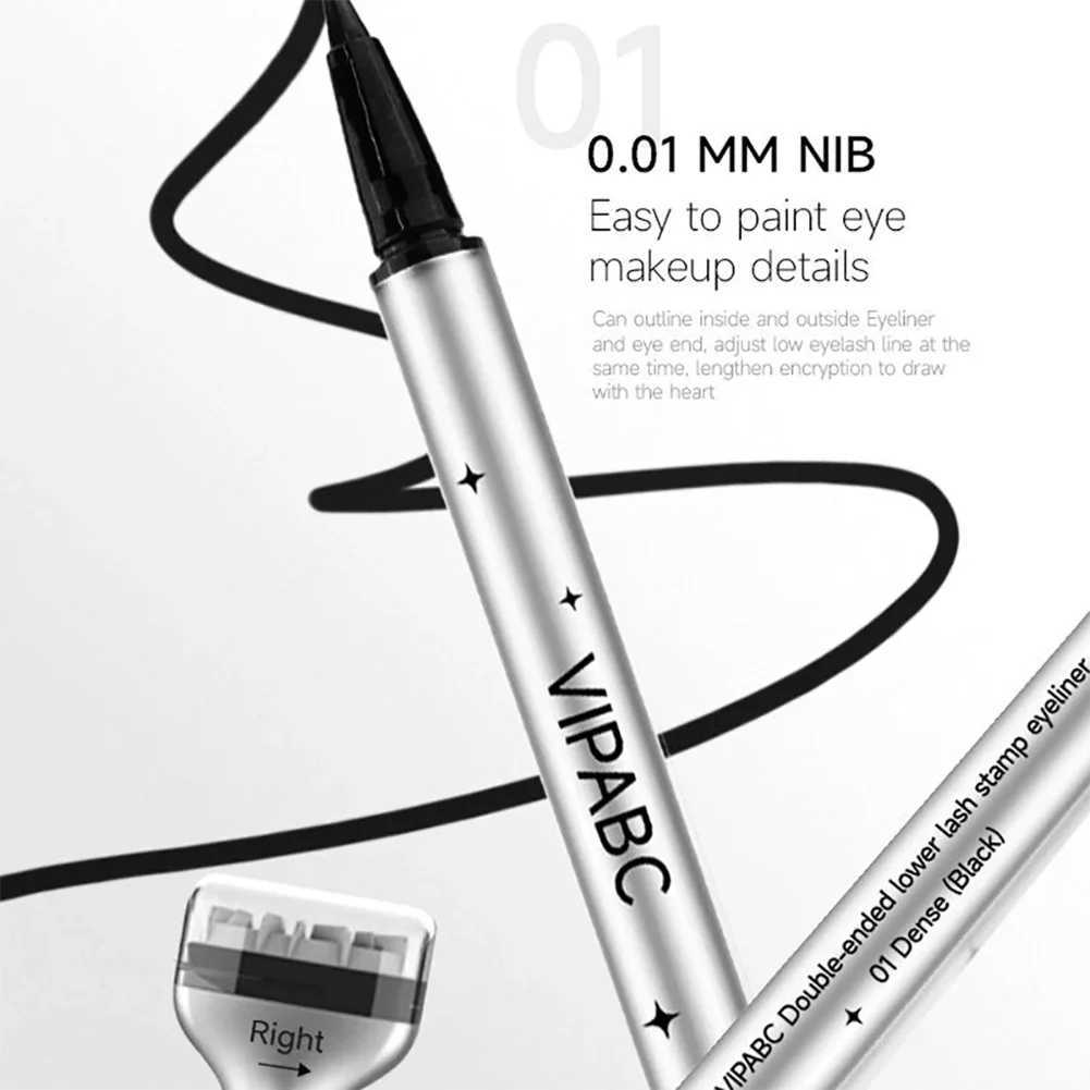 Waterproof Lower Eyelash Stamp Set New Easy To Use Quick Dry Eye Liner Portable 0.01mm Tip Lower Lash Stamp With Ink Y240813