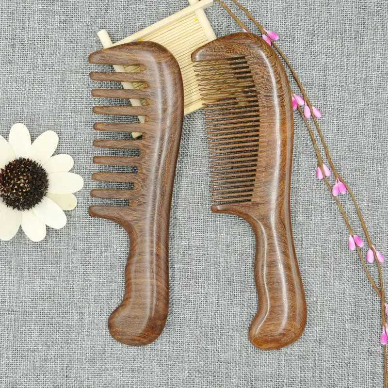 Home>Products>Wooden Salon Waist Fragrance>Anti static Long and Wide Teeth De keratinization>Natural Sandalwood Comb Massage Hair Tool W24