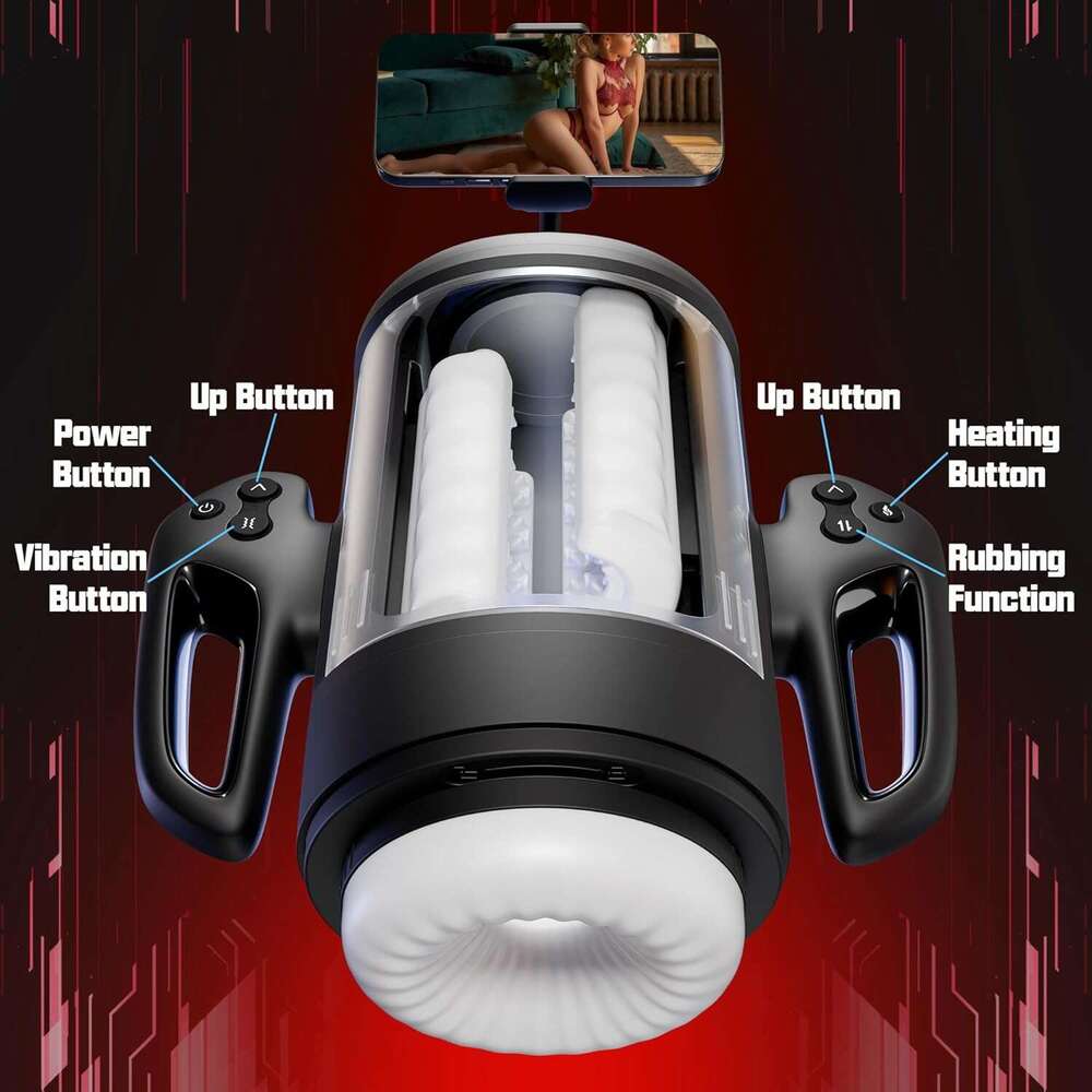 Lumodia Men's Device, 3-in-1 Men's Sex Toy with 10 Vibration Modes and 6 Friction Modes, Adult Toy, 2-Level Heating Level, Men's Massag
