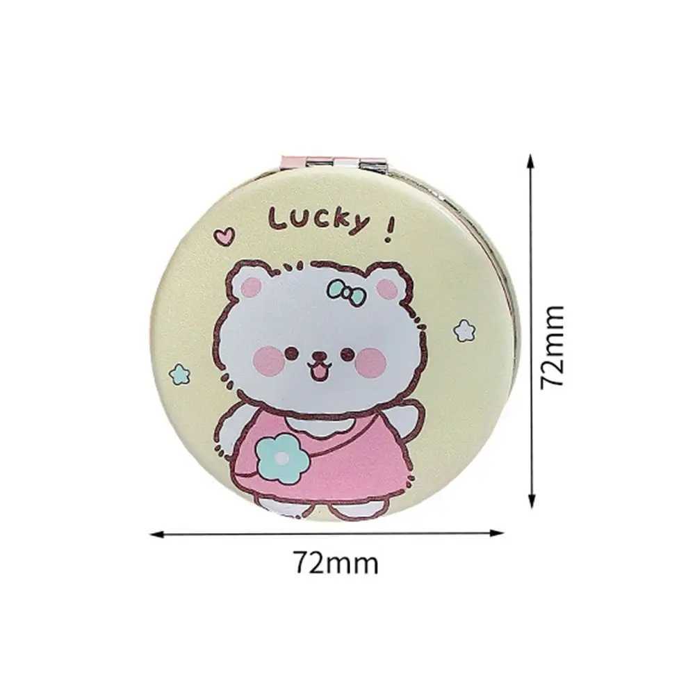 Cartoon Gift Rabbit Bear Travel Mini Beauty Tools Makeup Mirror Compact Pocket Mirror Folding Small Mirror W240813