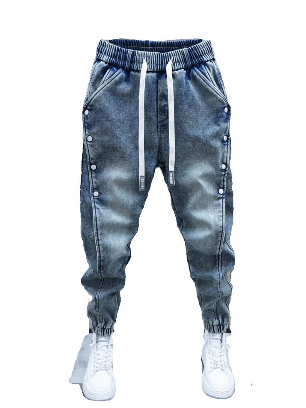 15 American summer jeans men's cropped versatile design trendy fashion slim casual pants