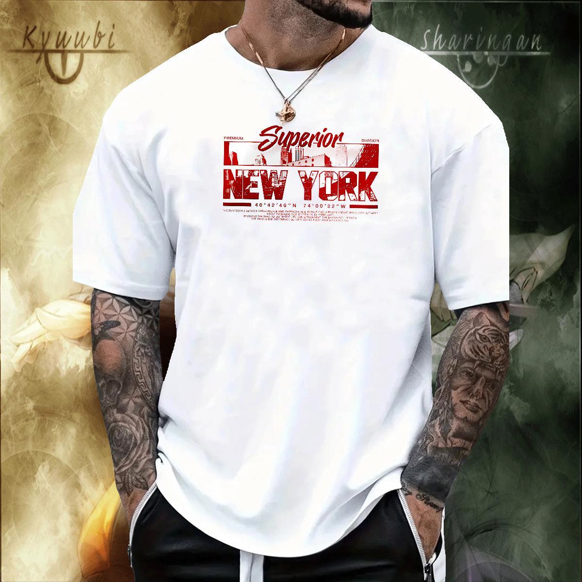 Soft letter T Shirt For Man Hip Hop Street Men Tshirts 230g Pure Cotton New Designer Breathable Soft Cartoon Printing L-4XL Tee Shirt