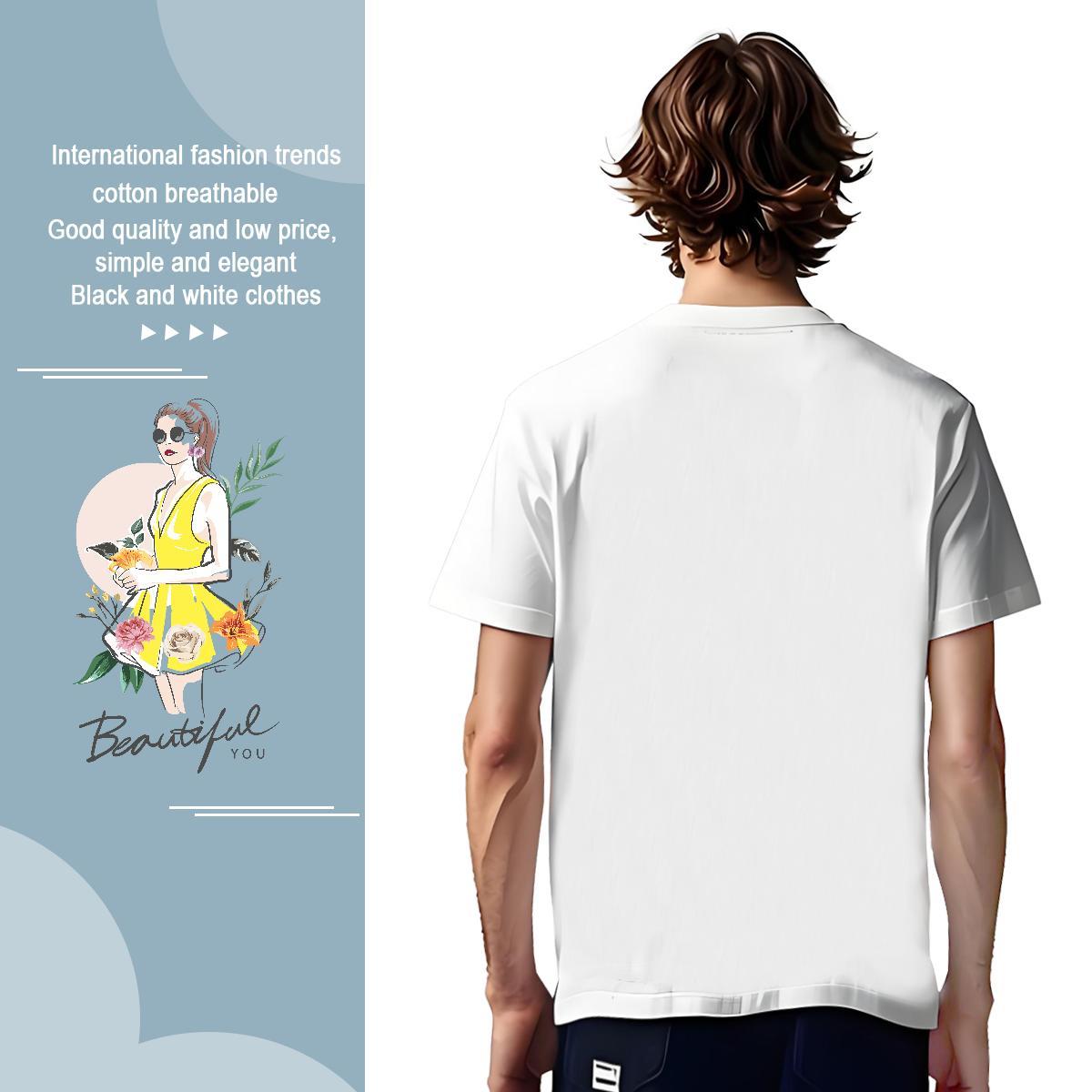 T shirt 230g Cotton person Sports Casual Breathable Crew Neck Oversized 4XL Men Tshirts Designer Fashion Cool Design Tees Shirts