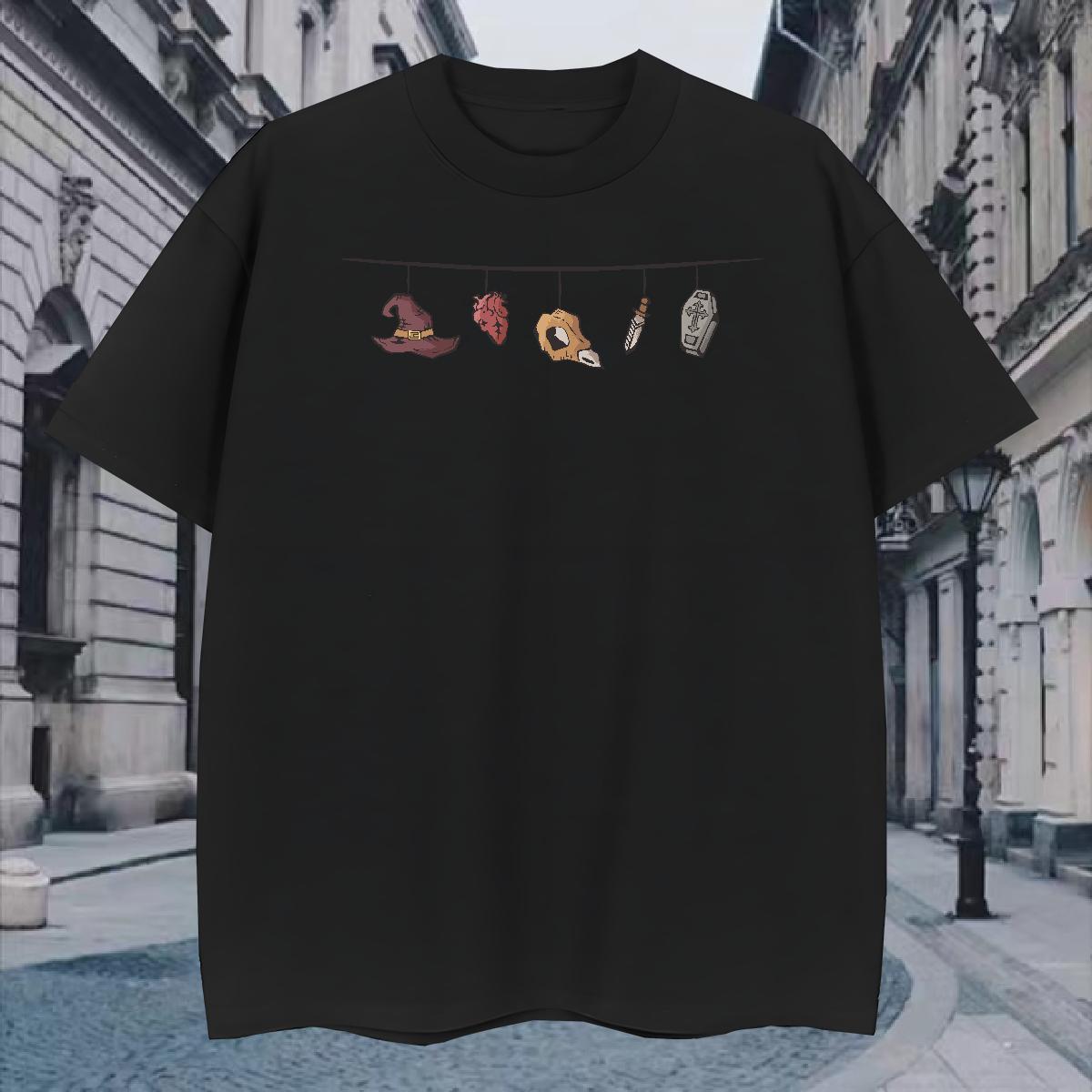 T Shirts Men 230g Cotton Bunting Hip Hop Breathable Short Sleeve Plus Size Cartoon Tshirt for Man Woman Classic Comfortable Polos