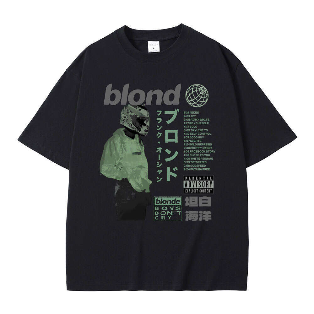 Frank Ocean Blond Manga Print T Shirts Men Women Blonde Hip Hop T-shirts Summer Comfortable Fashion Vintage Tees Clothes e -shirts ees s s