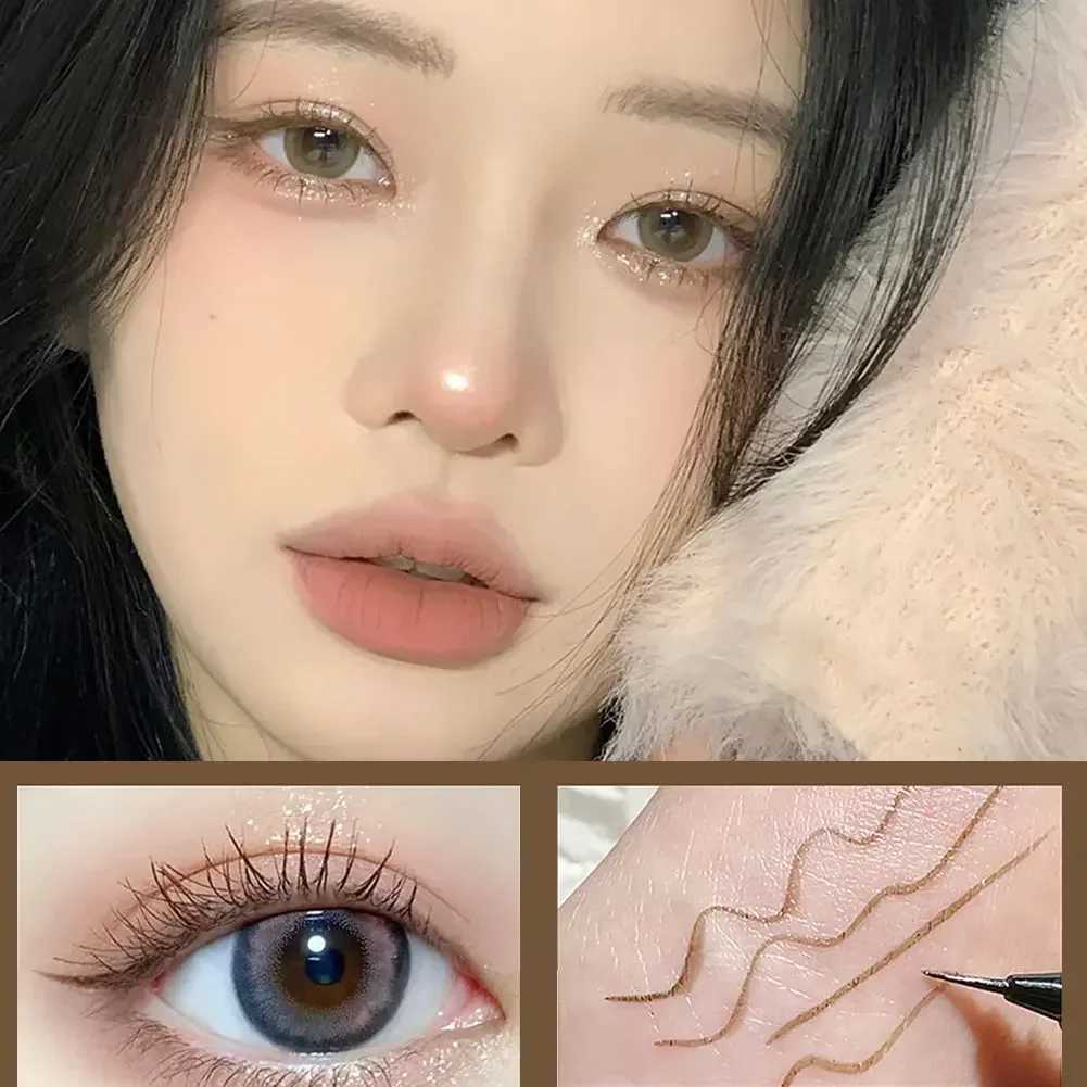 Ultra-thin Liquid Eyeliner Quick Drying Waterproof Smooth Eye Liner Long Lasting Lower Eyelash Pen Women Makeup Cosmetics Y240813