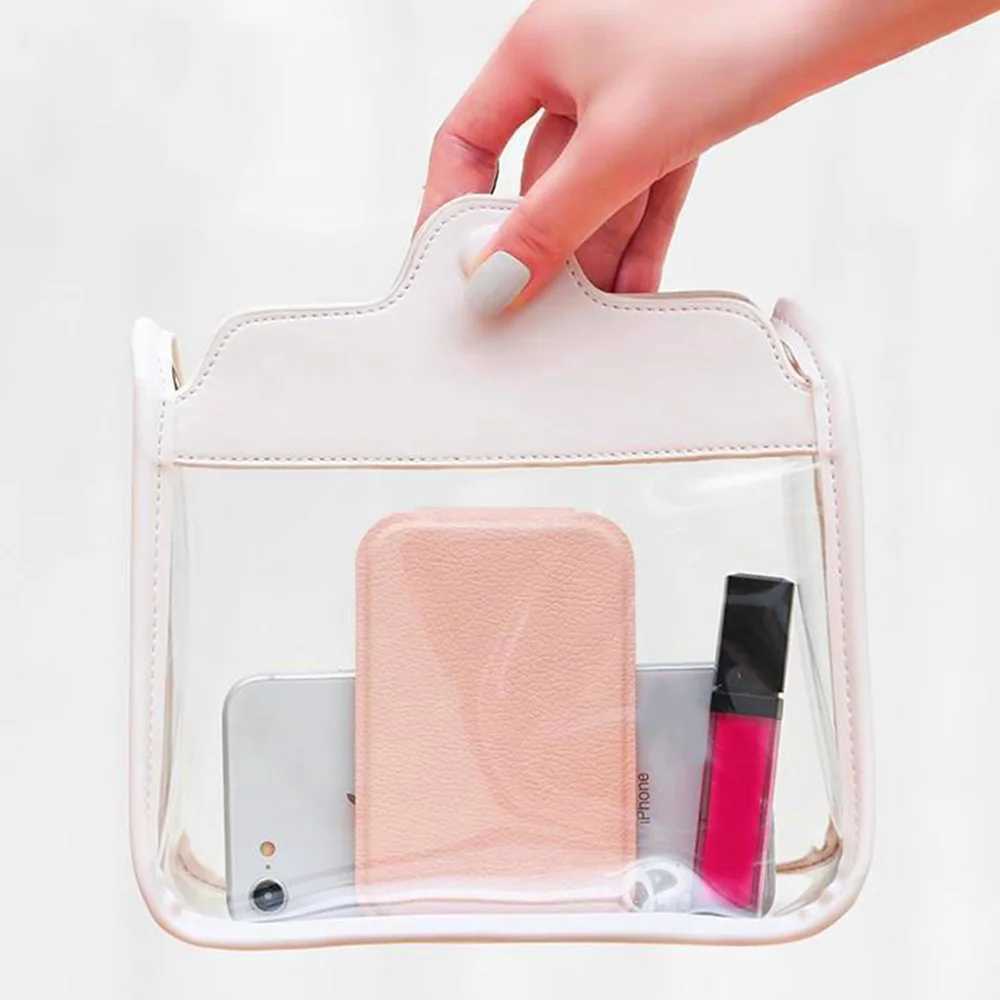 Portable folding makeup mirror wallet makeup mirror PU leather dustproof makeup mirror white marble letter pattern W240813