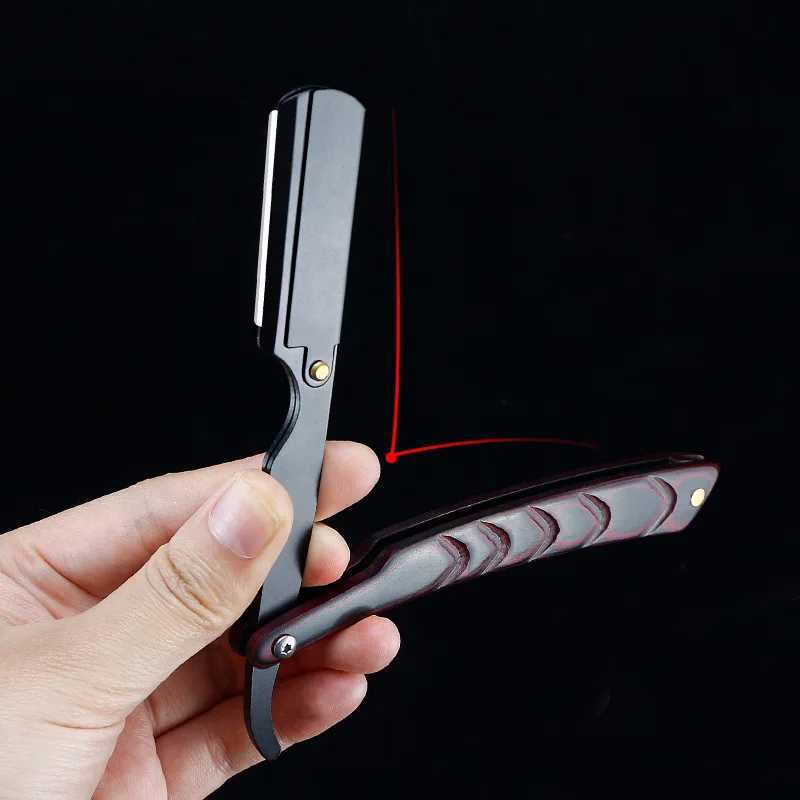 Straight Razor Foldable Safety Manual Shaves Blades Men Stainless Steel Shaving Razor Face Care Body Face Hair Removal KnifeM240814