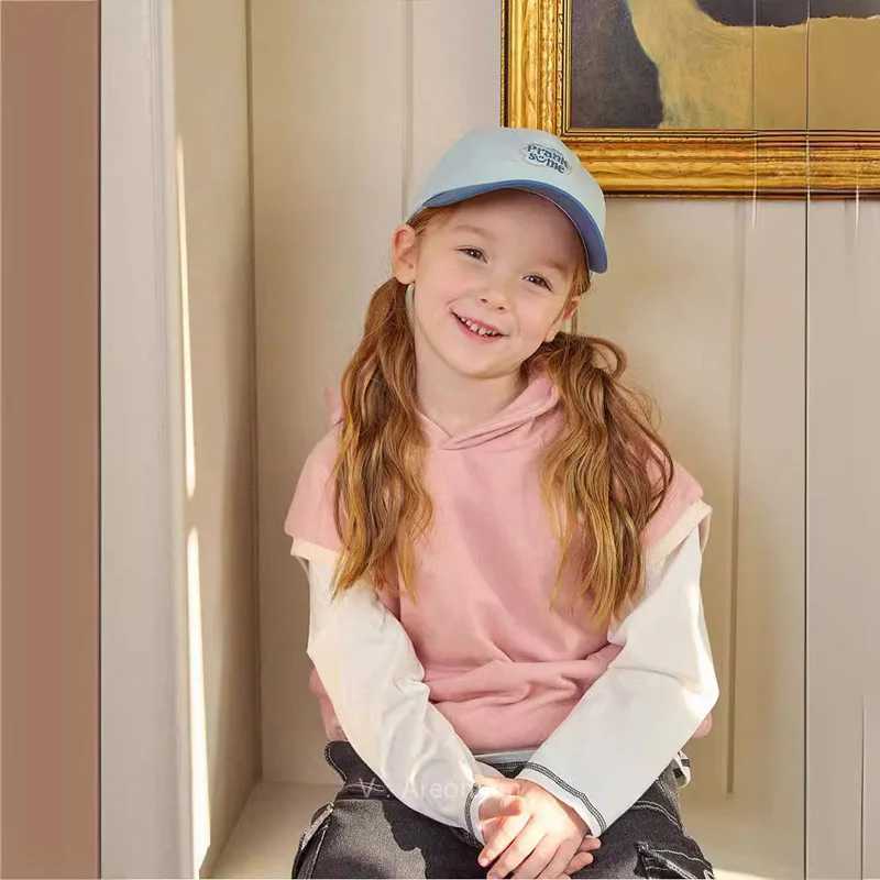 2024 New Childrens Sleeveless Hoodie Spring Autumn Cotton PS Boys Sweatshirt Pullover Top Baby Girls T-shirt Kids ClothesY240814