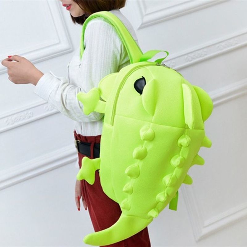 Creative cartoon cute candy color 3D dinosaur shoulder bag mens large capacity backpack w240813