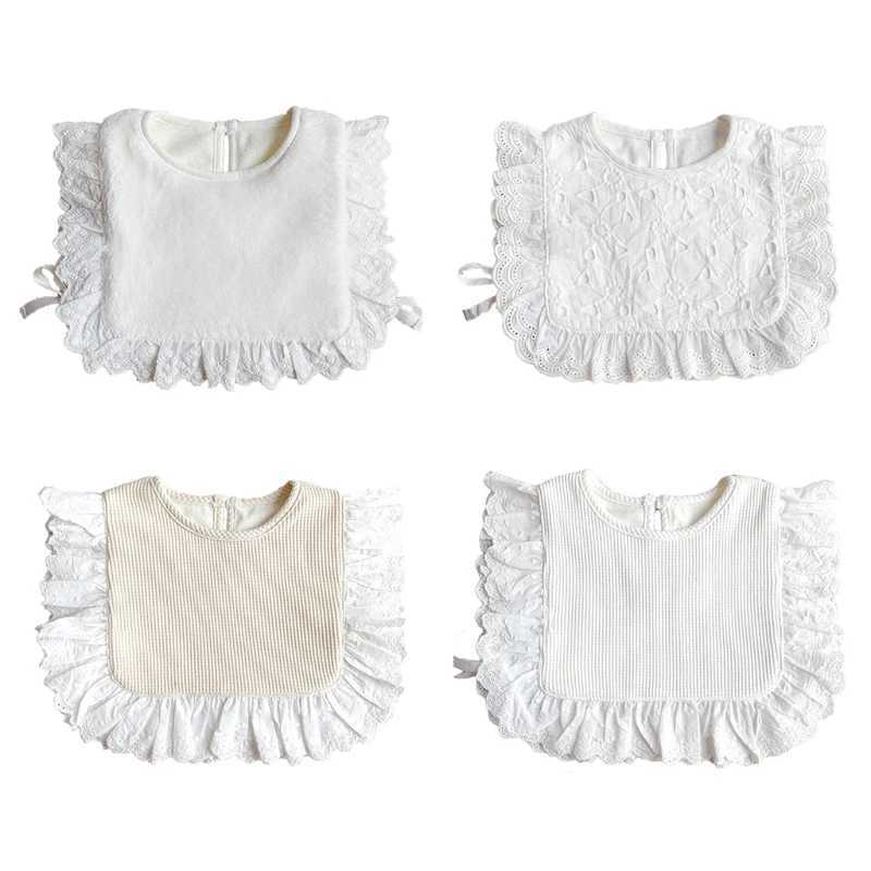 Bibs Burp Cloths Toddlers Baby Princess Lace Bib Soft Cotton Saliva Towel Newborn Feeding Burp G99CL4812