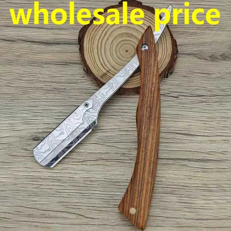 Men Professional Barber Razor Manual Shaver Straight Edge Stainless Steel Shaver Folding Shaving Shave Wholesale PriceM240814