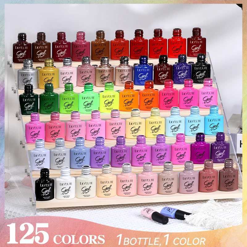 LILYCUTE 7ml Sparkling Red Gel Nail Polish Glitter Sequins Nail Gel Varnishes Semi-permanent Soak Off UV LED Nail Art ManicureM240814
