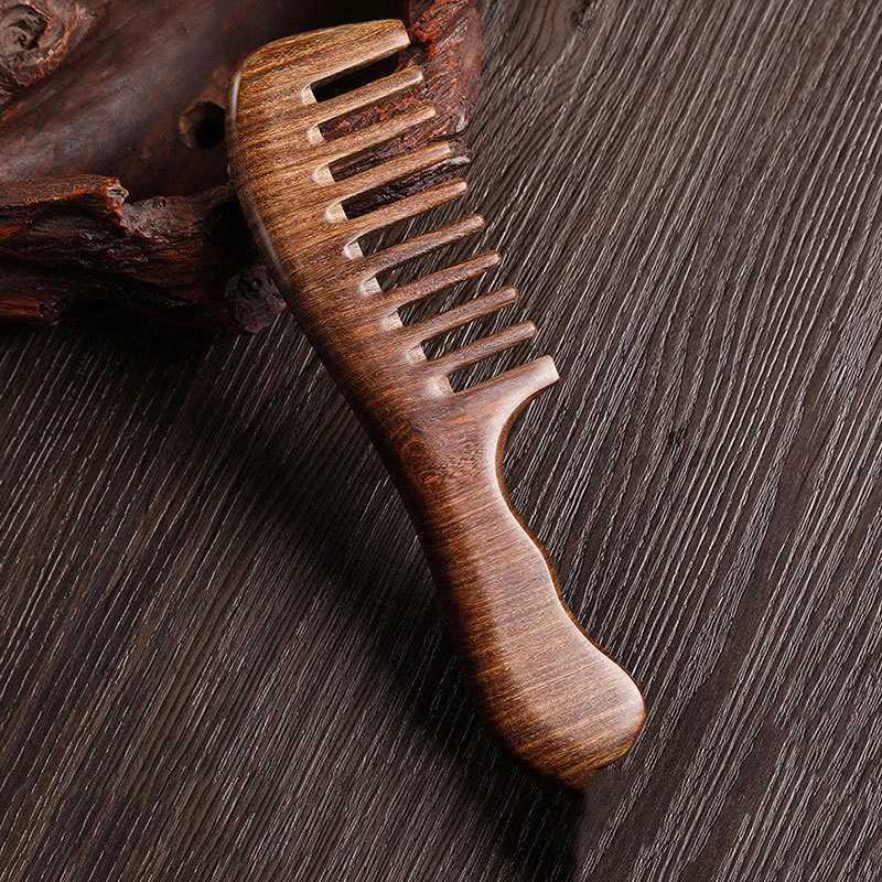 Natural Sandalwood Comb Anti static Wood Comb Massager Long and Wide Teeth Corner Removal Sandalwood Comb Hair Care Home Gifts W240813