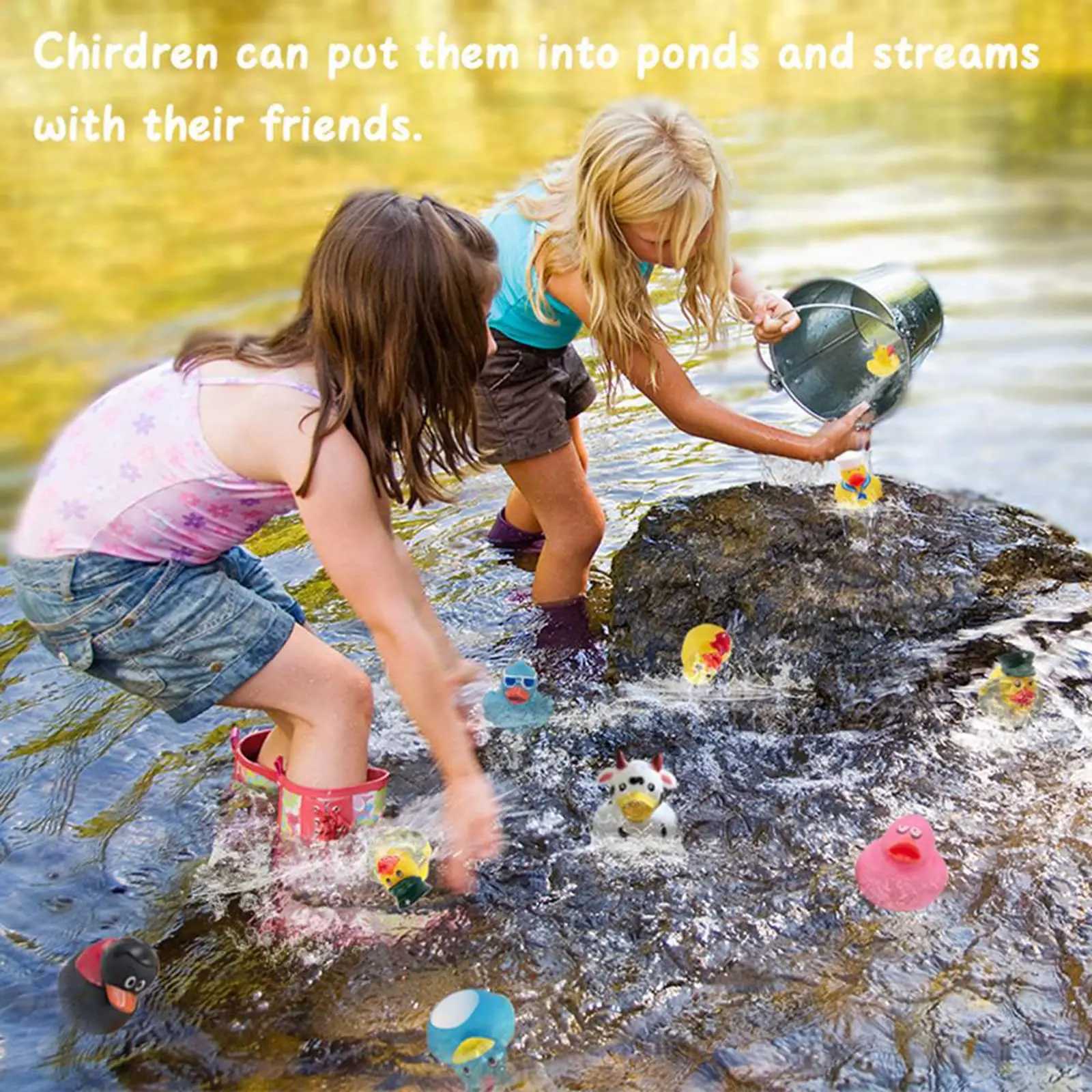 20/40 Rubber Duck for Jeeps Car Duck Bath Toy Assortment Bulk Floater Duck for Kids Baby Showers Accessories Party Favors Y240813