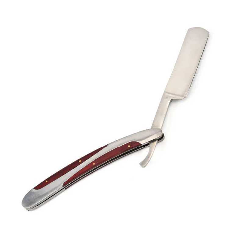 Double Color Wood Stainless Steel Old-Fashioned Shaver Manual RazorM240814
