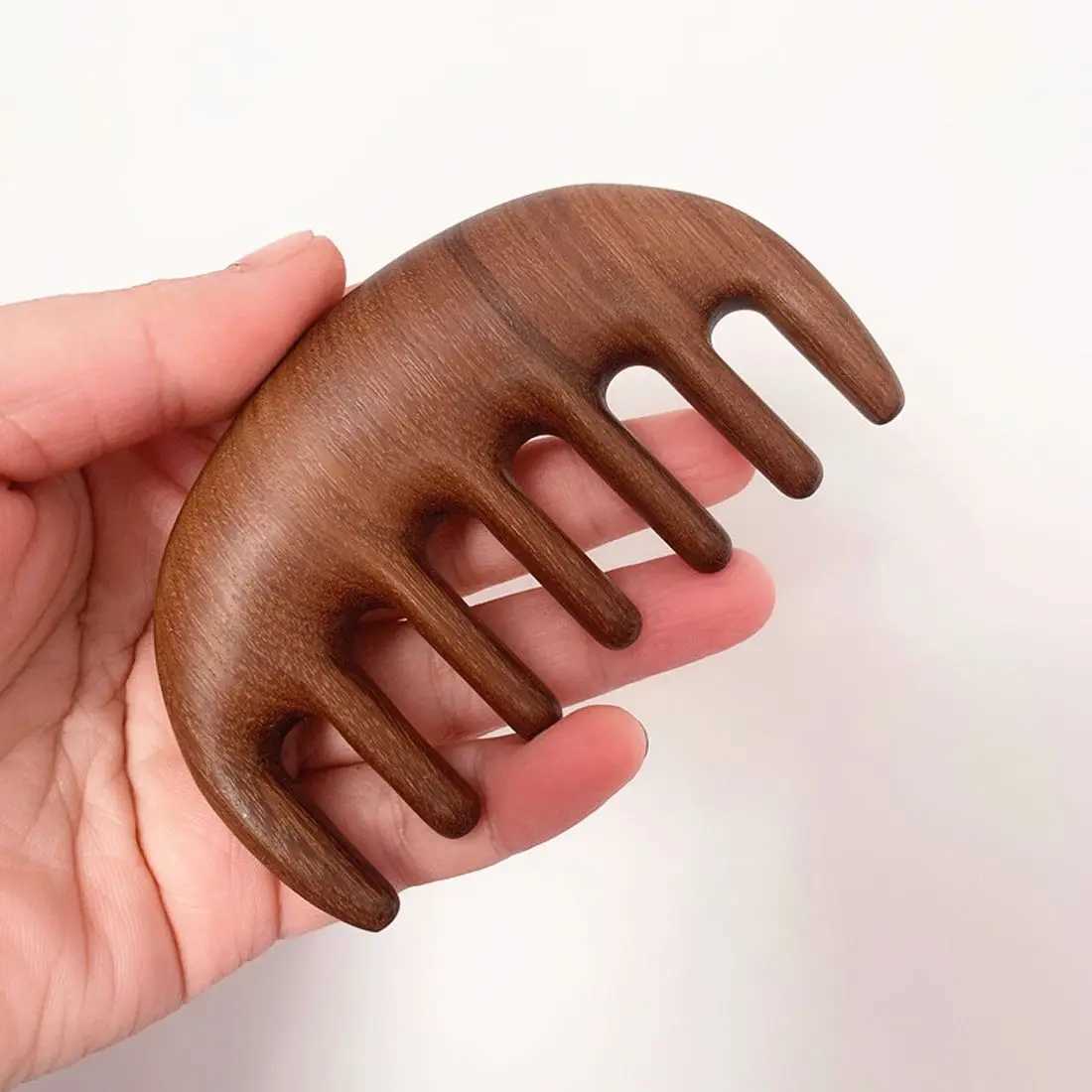 Gift Stimulus Reflexology Meridian Shaving Care Tools Wooden Massage Comb Wide Teeth Hair Comb Wooden Comb Scalp Massage W240813