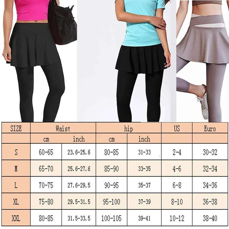 Aiithuug Skorts Cross-waist Skirted Yoga Legging with Skirts Leggings Soft Stretchy Tennis Dresses Running s