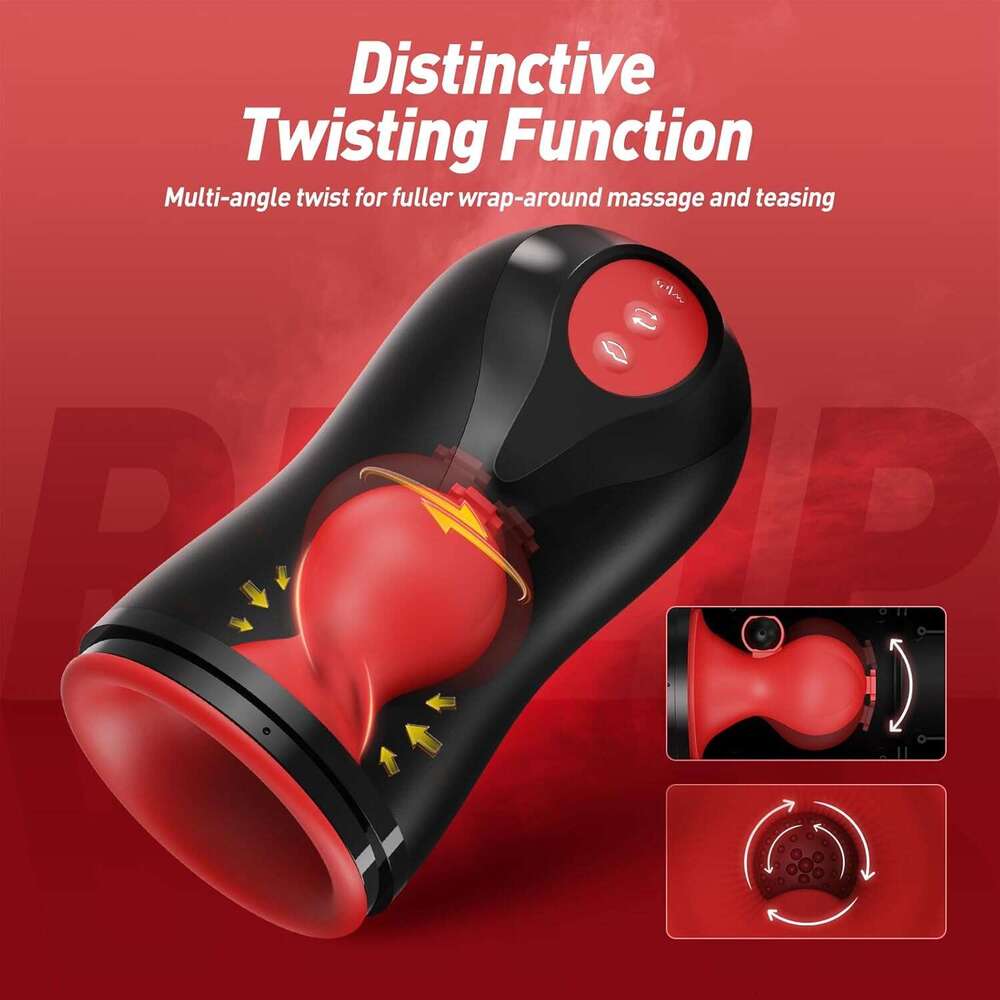 Tracy's Dog Automatic Male Masturbator, Male Sex Toy with 3 Swirling 5 Tightening 10 Vibration Modes Hands Free Adult Toys Pocket Pussies with 3D