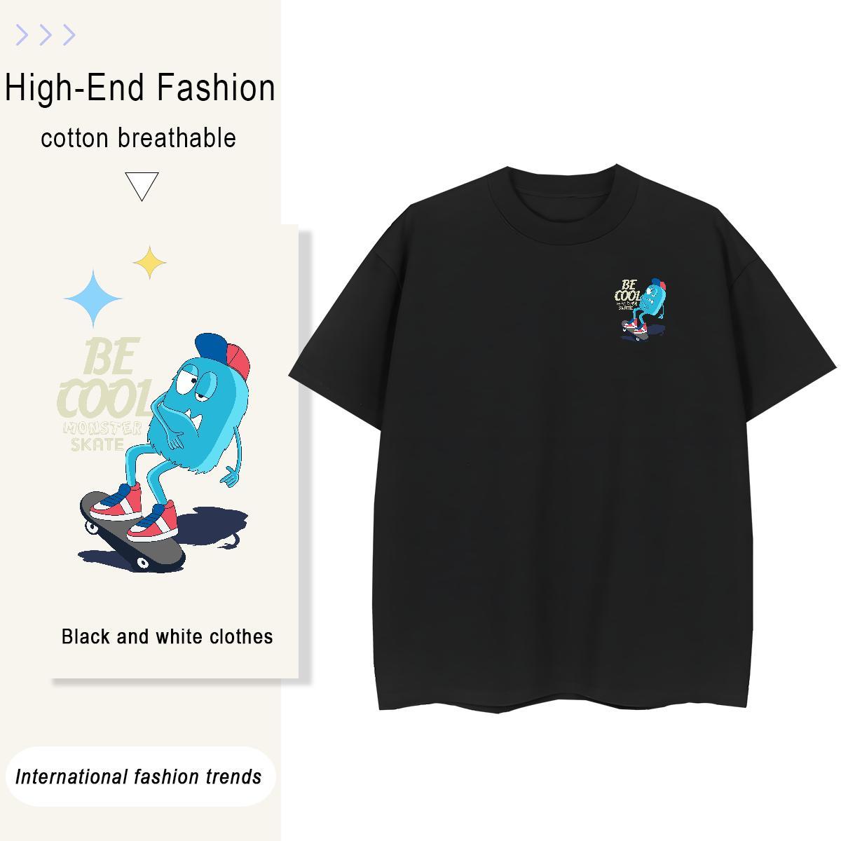 Man T Shirts 230g 100% Cotton America Beach Breathable Crew Neck Plus Size Cartoon Mens Tshirts New TOP Quality Tops Tees
