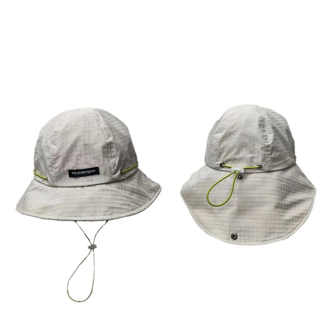 Japanese Drawstring Comparison Fishermans Hat Four Seasons Outdoor Version Sunshade and Sunscreen 240812