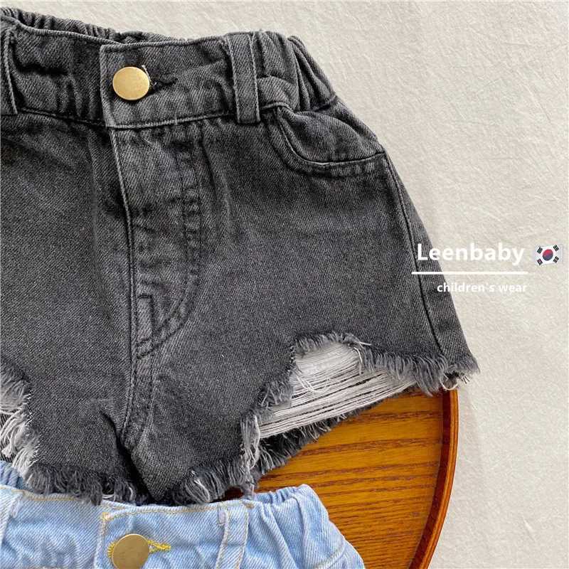 Baby girl denim shorts summer jeans childrens casual clothing W240813