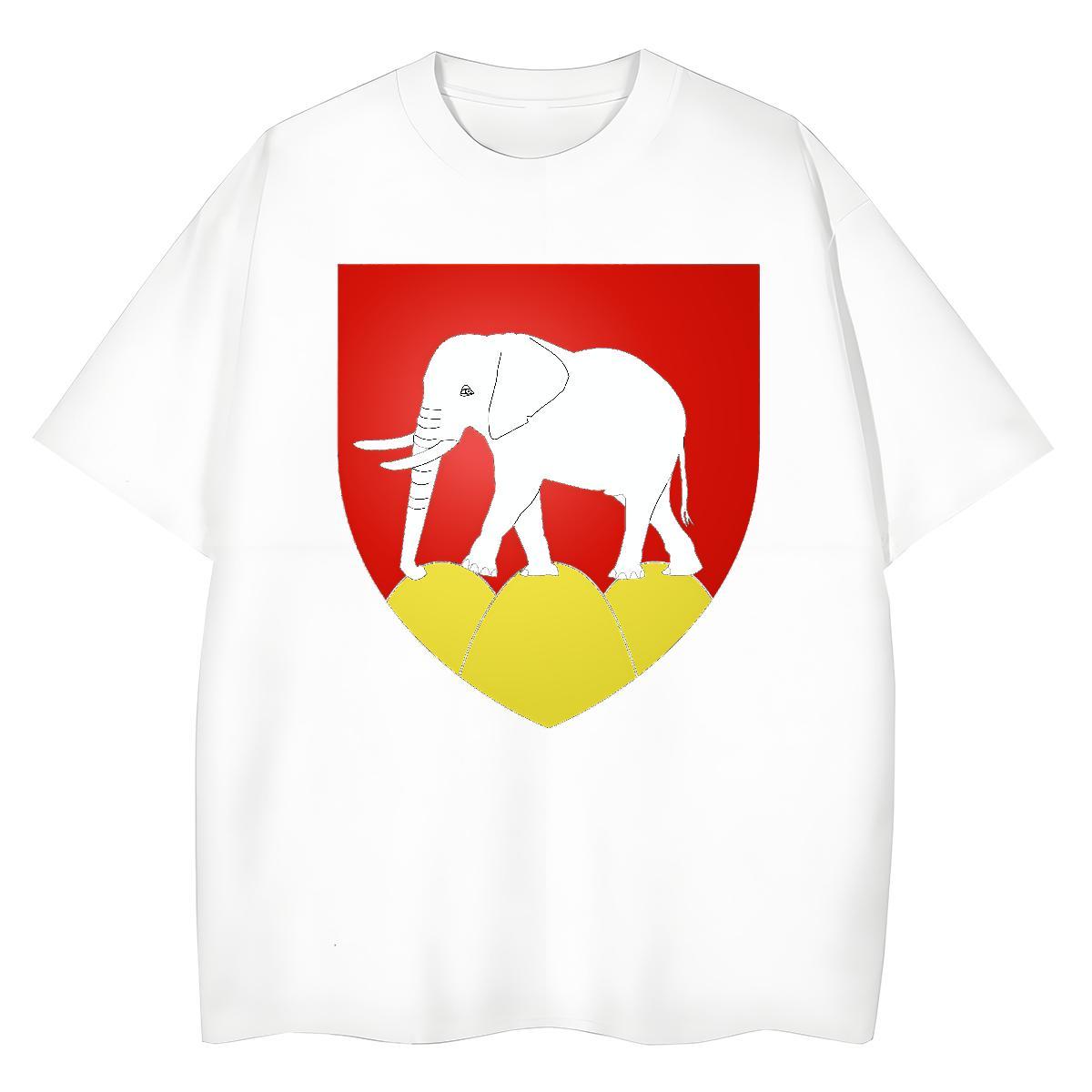 Unisex Men T Shirts elephant O Neck Short Sleeves Casual Daily Wear DIY Printed 230g 100% Cotton Tshirts Casual New Top Tees