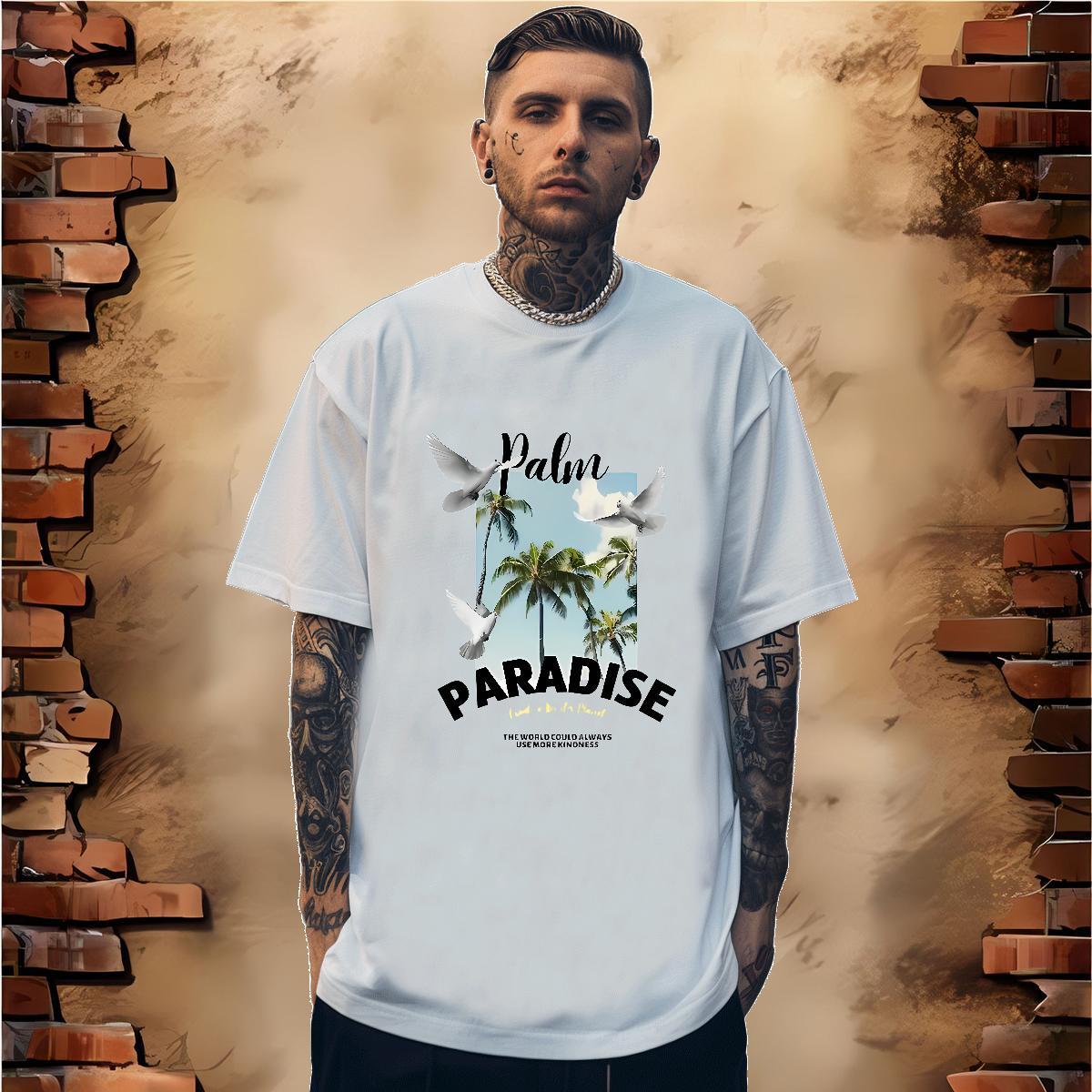 Man T Shirts 230g Pure Cotton tree Hip Hop Breathable Soft Anime Men Tees Fashion Designer Classic Polos