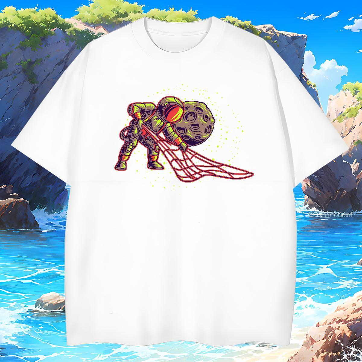 Mens T Shirts 100% Cotton 230g universe Street Casual Breathable Short Sleeve Plus Size Custom Men Clothes T-Shirt DIY Customized Unisex Tee Shirt