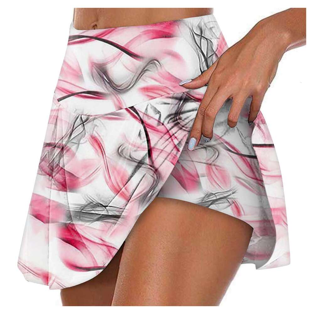 In New Yoga Sport Active Shorts High Waisted Skirt Girls Trendy Summer Prints Skirts for Women Tenis Feminino Frete s