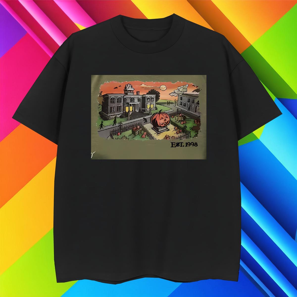Cool Mens T Shirts halloween Short Sleeve Soft High Street Hip Hop Customized Print 100% Cotton 230g Tshirts Wholesale Top Tees