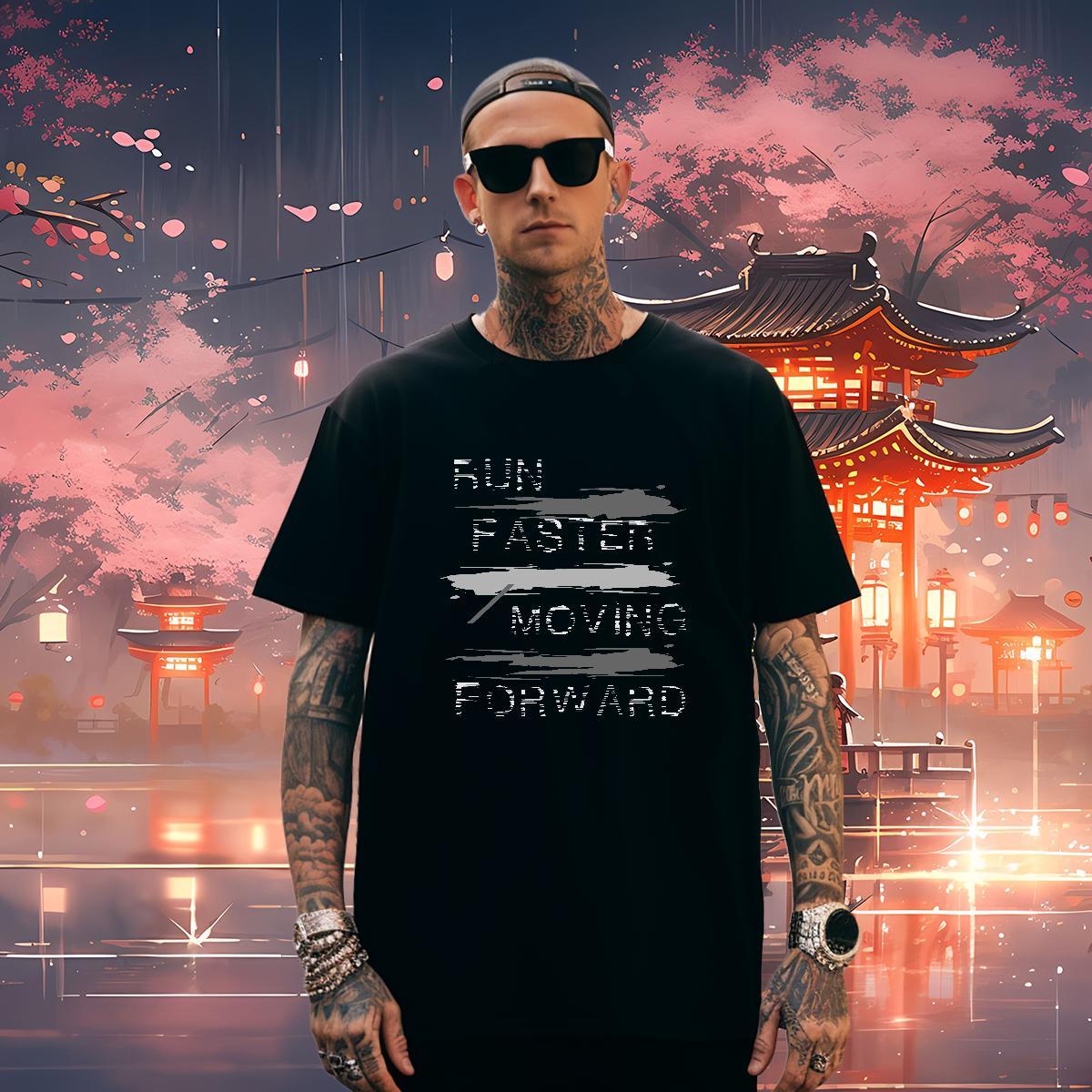 Loose Fit letter Men T Shirts Street wear Hip Hop Tshirts 230g Cotton New Designer Breathable Crew Neck Customized Print Top Tees
