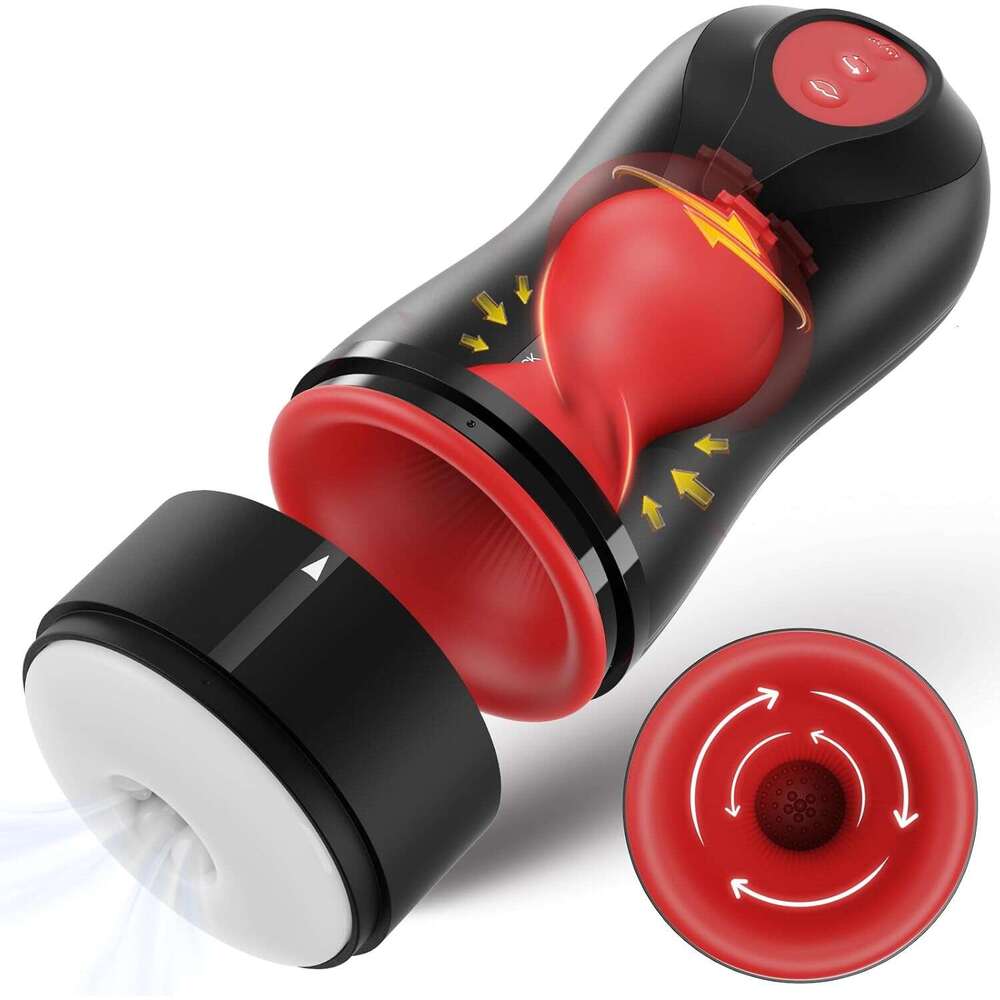 Tracy's Dog Automatic Male Masturbator, Male Sex Toy with 3 Swirling 5 Tightening 10 Vibration Modes Hands Free Adult Toys Pocket Pussies with 3D