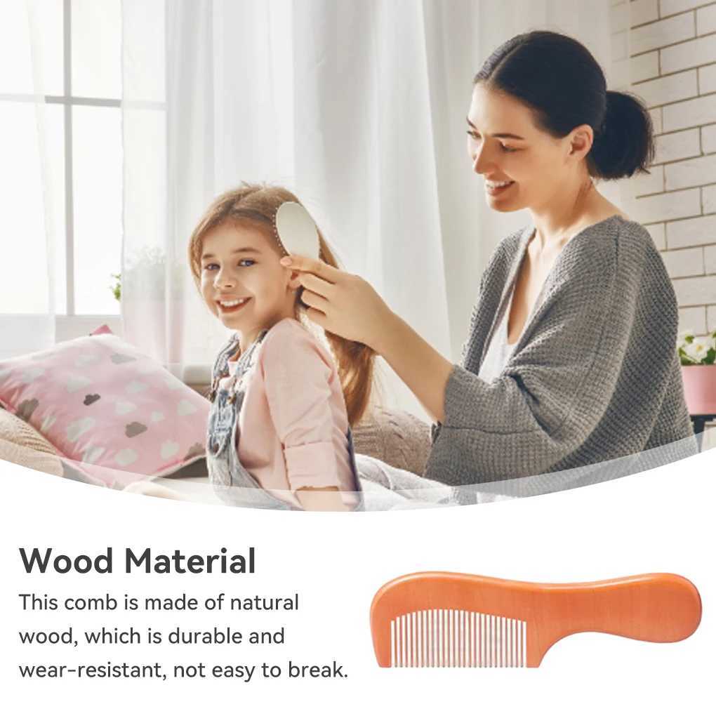 Wooden comb natural health care anti-static brush massager attractive styling tool used for home salon hairdressing W240813