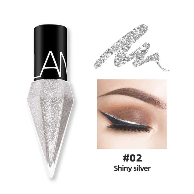 New Professional Shiny Eye Liners Cosmetics for Women Pigment Silver Rose Gold Color Liquid Glitter Eyeliner Cheap Makeup Y240813