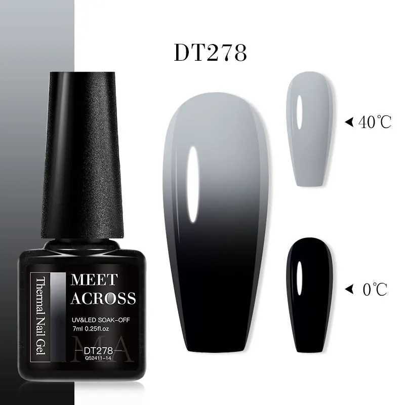 7ml Thermal Gel Nail Polish 3 Layers Temperature Color Changing Gel Winter Grey Semi Permanent Soak Off UV LED Nail Art VarnishM240814