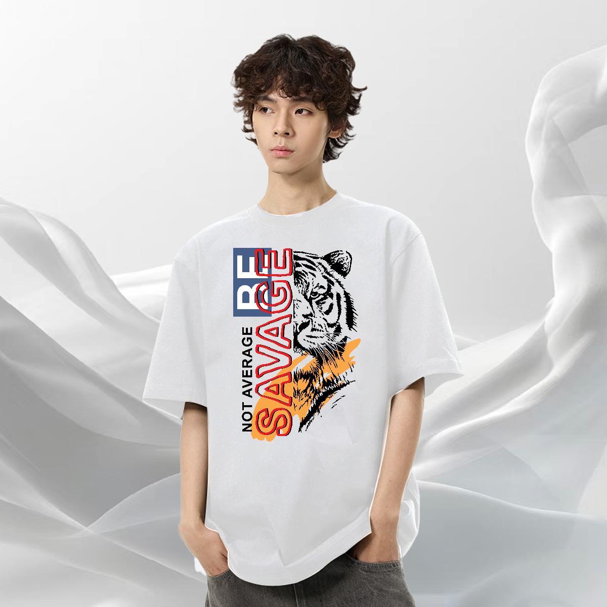 Soft Tshirts Hip Hop 230g Pure Cotton DIY Breathable Crew Neck Men T Shirts New Designer Tops Shirt