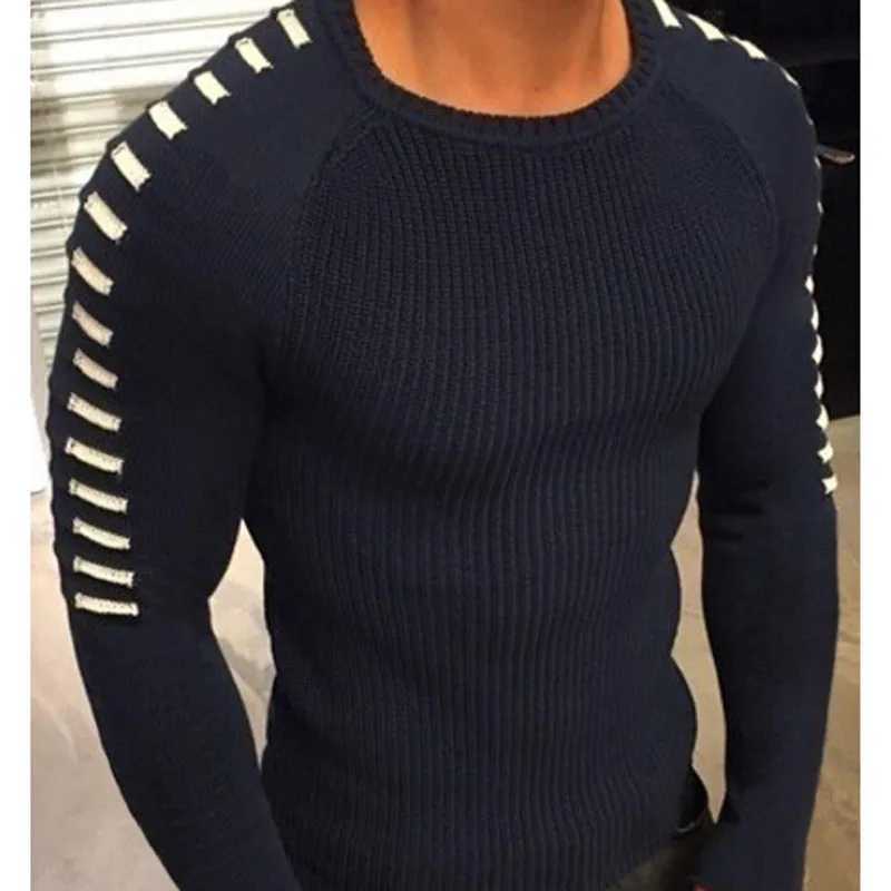 2023 autumn new winter cotton sweater mens zipper casual skydiving mens slim fit O-neck knitted pull rod mens size S-XXXL MY281W240729