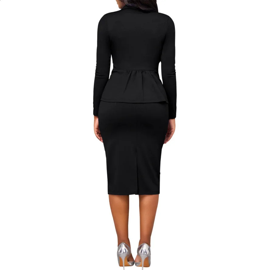 Arrival Midi Skirt Suit Workwear Single Breasted Top Blazer 2 PCS Set Suit Women Office Lady Two Piece Skirt Set 240814CJ