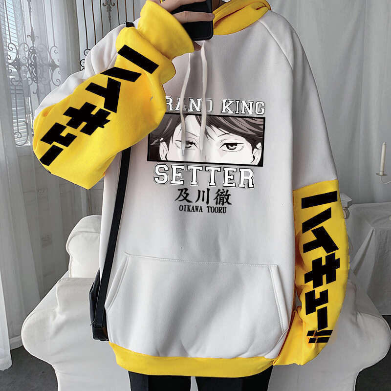 Anime Haikyuu Haruku Oikawa Tooru Eyes Manga Hoodies Unisex Long Sleeve Oversized Winter Volleyball Junior Cartoon Sweatshirts