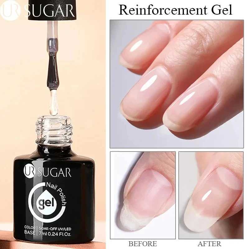 UR SUGAR 7ml Reinforcement Gel Nail Polish Function Gel Thick Base Gel Top Coat Transparent Soak Off UV LED Nail Art ManicureM240814
