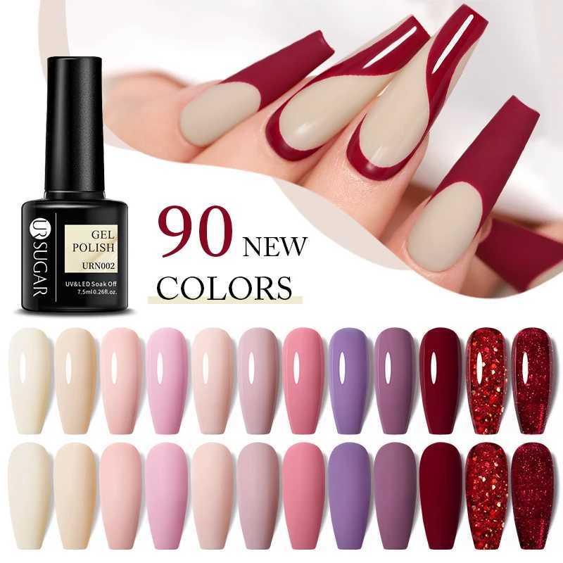 UR Sugar 7.5ML Gel Polish Manicure For Nails Christmas Semi Permanent Vernis Top Coat Soak Off UV LED Gel Color Glitter VarnishM240814