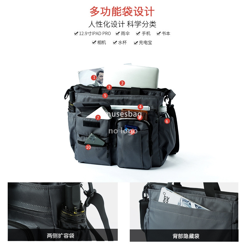 Factory direct supply multi-functional handbag casual crossbody male spot travel cross-border large capacity shoulder bag for men 2b6a 4