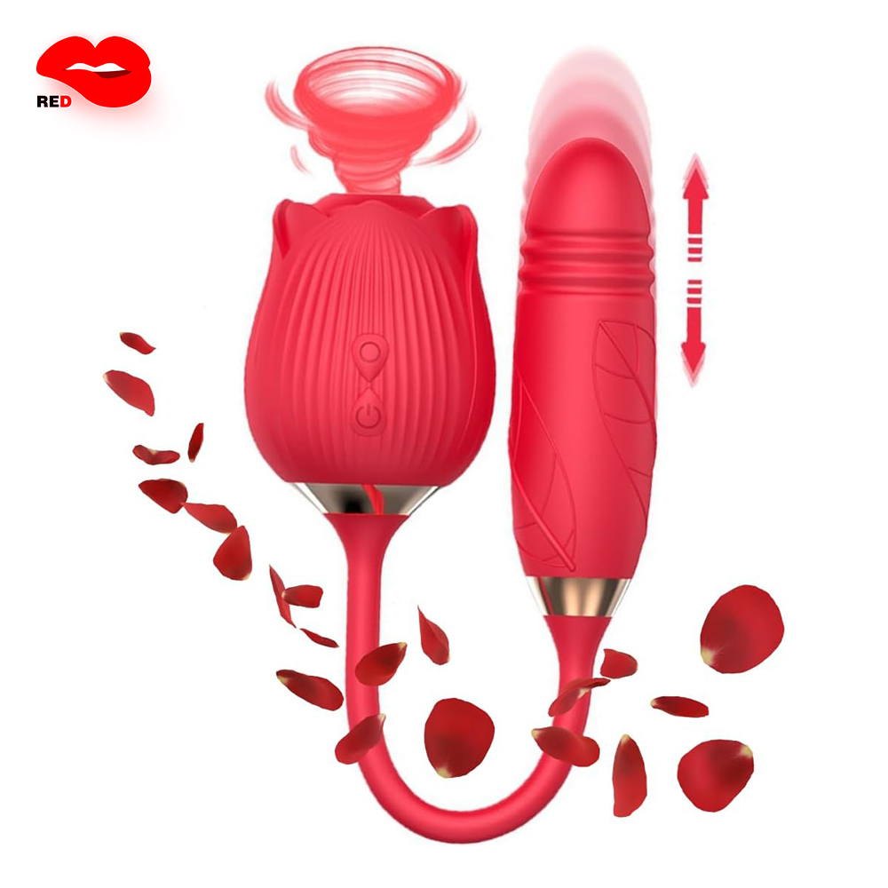 Women Rose Vagina Sucking Vibrator G-spot pussy Nipple Sucker Oral Licking Clitoris Stimulation Powerful Sex Toys for Couples