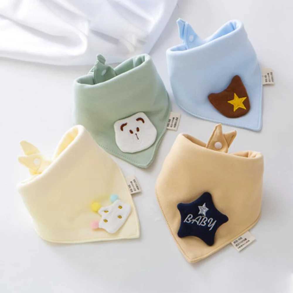 Bibs Burp Cloths 4Pcs/Lot Baby Bandana Drool Bibs 100% Cotton Bibs for Boys Girls Super Soft Absorbent Feeding Bibs Newborn ItemsL4812