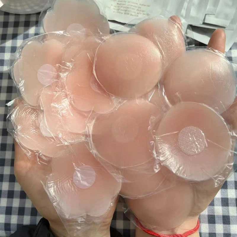 Silicone Nipple Cover For Women Bra Sticker Breast Petal Strapless Lift Up Bra Invisible Boob Pads Chest Pasties IntimatesXJ241024